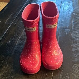 Hunter Kids Sparkly Pink Boots